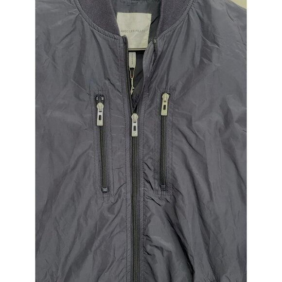 Avec Les Filles Longline Navy Rain Coat Windbreaker Jacket Size Small NWT - Picture 2 of 7